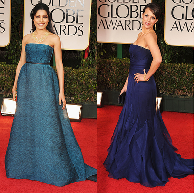 Golden Globe Style! Red & Blue!