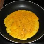 Omelette gustoso con mozzarella ed origano