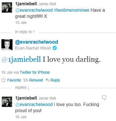 Evan Rachel Wood & Jamie Bell: l'amore ai tempi di Twitter!