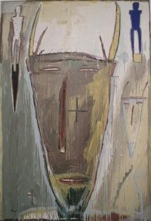 BROWN James 1983 'Untitled' enamel and oil on canvas Cm.244x168 L'ARIETEartecontemporanea Bologna