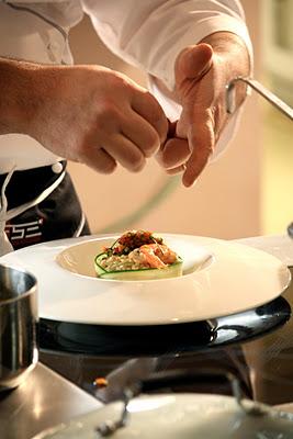 In aula pratica I.F.S.E.: Risotto con gamberi e caponata di verdure