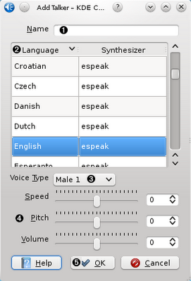 Jovie - il sistema di pronuncia di KDE - basato su estensioni che permette a qualsiasi applicazione di KDE di parlare usando l'interfaccia D-Bus.