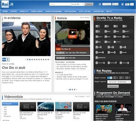 Rai: lanciati i nuovi portali web Rai.it e Rai.tv