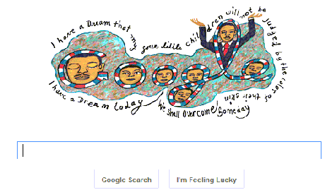 Il doodle di Google per il Martin Luther King Day