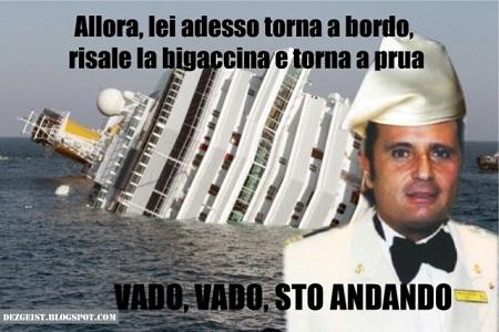 capitan schettino2 Costa Concordia: Prosegue la parodia con le vignette di “Capitan Schettino” su Facebook | FOTO