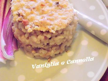 Risotto con cialda di parmigiano alle nocciole