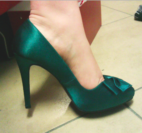 ShoeRoom #39 New Look Emerald Satin Pumps