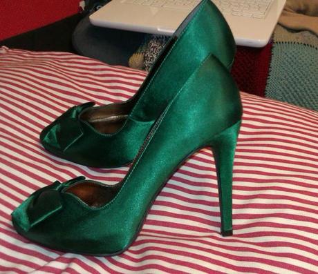 ShoeRoom #39 New Look Emerald Satin Pumps