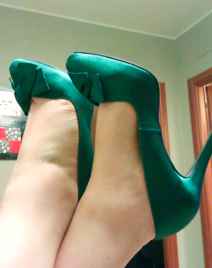 ShoeRoom #39 New Look Emerald Satin Pumps
