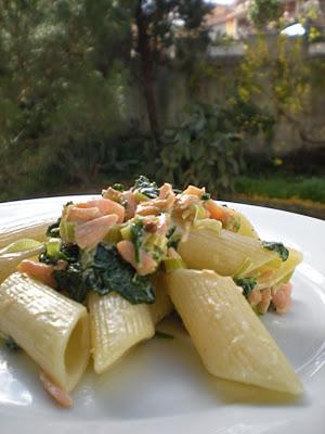 Pennoni con Salmone e Spinaci al Sumac