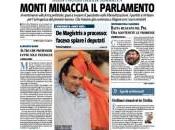 prime pagine quotidiani italiani gennaio 2012