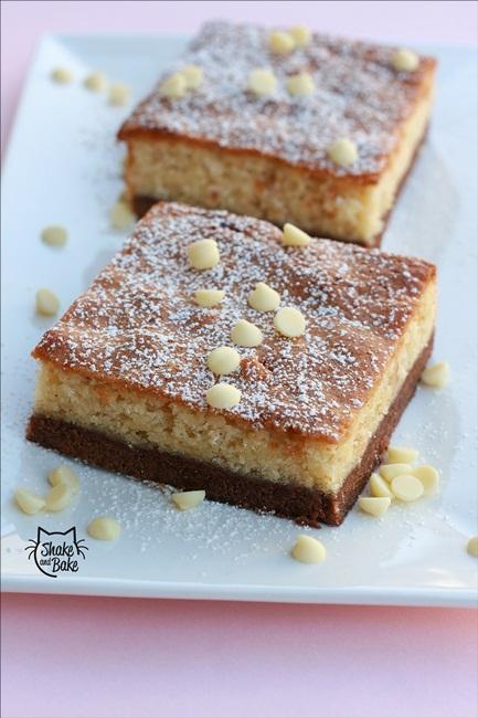 Brownies al cioccolato bianco con sableè alle nocciole