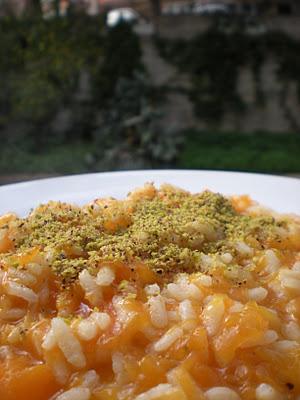 Risotto Zucca e Pistacchi mantecato al Gorgonzola