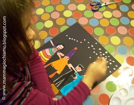 Lavoretto invernale: un quadro per riciclare i disegni dei bambini