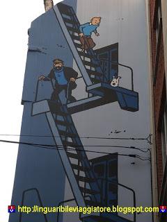 Un inguaribile viaggiatore a Bruxelles – murales dedicato a TinTin
