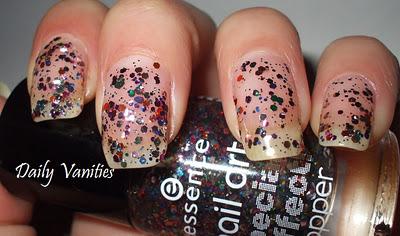 OPI Muppets Rainbow Connection dupe: Essence 02 Circus Confetti
