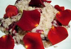 risotto, cucina, ricette, ricetta, riso con rosa, cucinare con i fiori, cucina fiori, riso con petali di rosa, cucina speciale,
