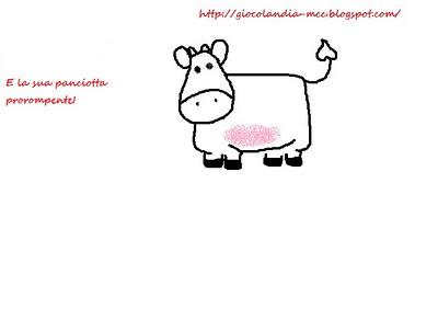 Mamma mi aiuti a disegnare?Una mucca in7 step!