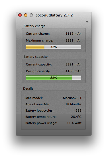 Tieni sott’ occhio la batteria dei Macbook tramite coconutBattery