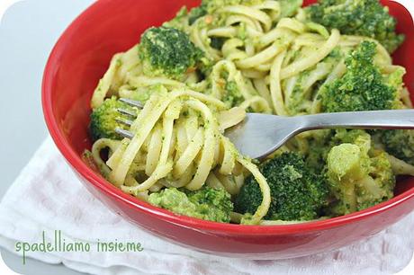 LINGUINE CON CREMA DI BROCCOLI E BROCCOLETTI