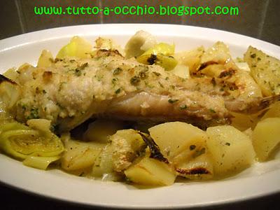 WHB #318 - Monkfish baked with potatoes and leeks