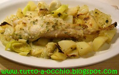 WHB #318 - Monkfish baked with potatoes and leeks