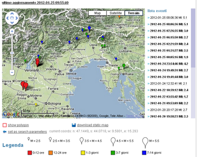 Terremoto: serie di scosse nel nord