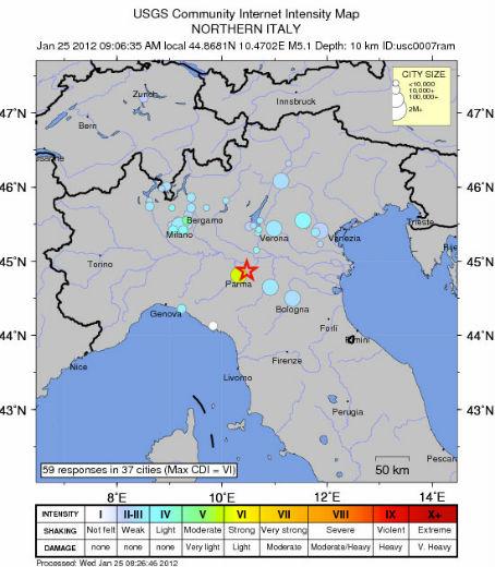 Terremoti nel Nord Italia, ecco le zone colpite nelle ultime ore