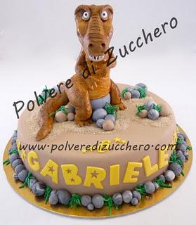 Torta decorata: il terribile dinosauro!!