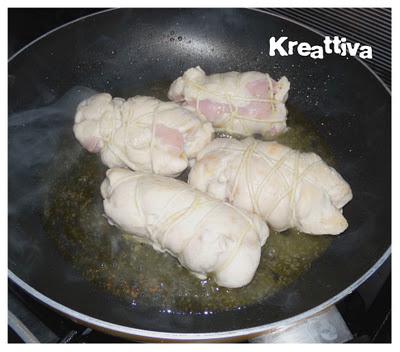 Involtini di pollo alla paprika con cous cous ai funghi