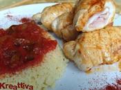 Involtini pollo alla paprika cous funghi