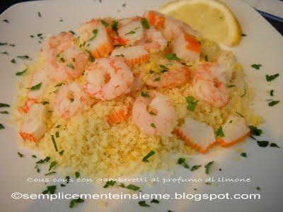 Couscous con gamberetti al profumo di limone