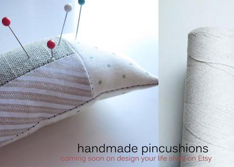 my shop: coming soon HANDMADE PINCUSHIONS.