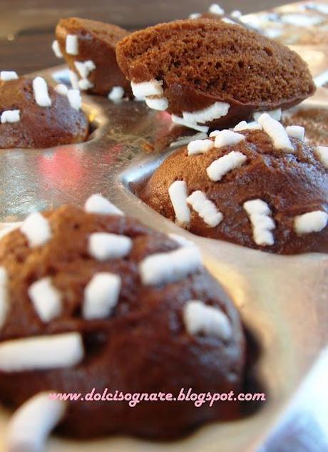 Mini-madeleines al cioccolato