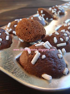 Mini-madeleines al cioccolato