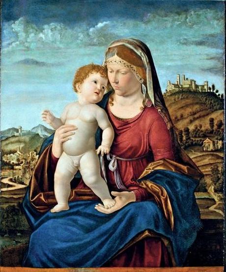 Giovan Battista Cima da Conegliano e bottega, Madonna col bambino      tempera e olio su tavola, 1496-99 ca Treviso, Museo Civico  