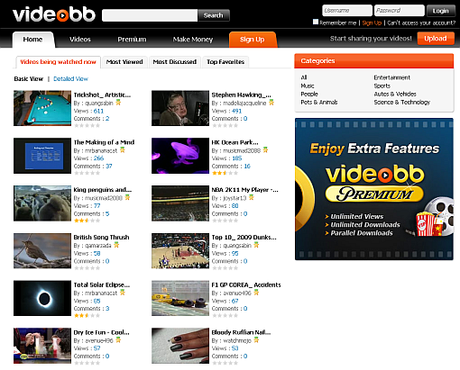 VideoBB Streaming Video in altrenativa a Megaupload e Megavideo