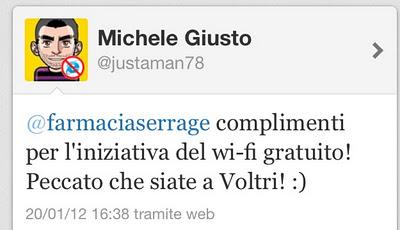 Wifi gratuito ed una settimana di reazioni positive !