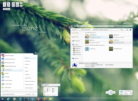 elune preview by minhtrimatrix d39hqu2 Migliori Temi Windows 7: Elune 