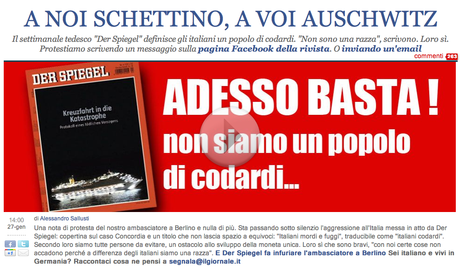 Il pensiero attuale: Il Giornale e Sallusti utilizzano il giorno della memoria per dimostrare ancora una volta la loro pochezza intellettuale