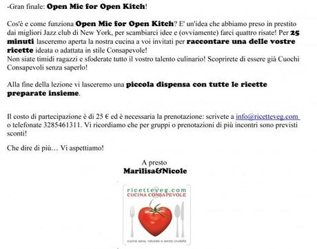 Il primo incontro di cucina consapevole