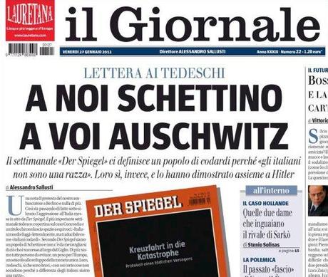 A noi schiettino a voi auschitz A noi Schiettino, a Voi Aushwitz Una provocazione che fa Rabbia