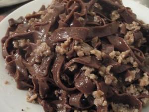 Tagliatelle salate al cacao con mascarpone e noci