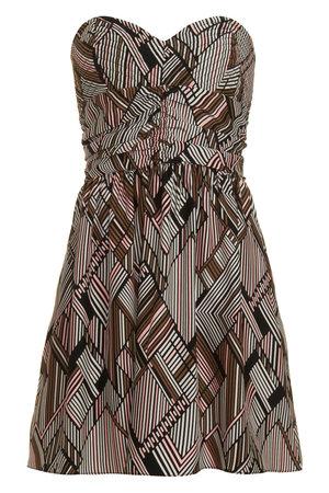 Parker Geometric Strapless Dress