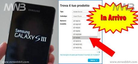 arriva samsung s iii sul sito dell'assistenza si samsung forse a febbraio