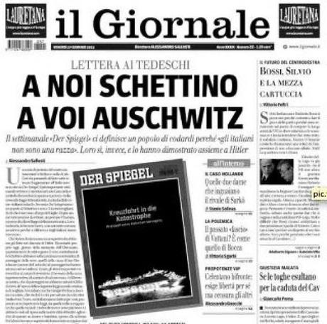 Ecco la prima pagina de “Il Giornale” di oggi. Il titolo ...