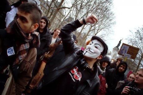 Proteste contro Acta a Parigi