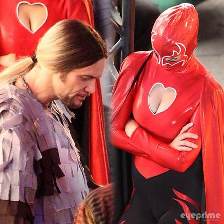 Jim Carrey e Olivia Wilde sul set di The Incredibile Burt Wonderstone