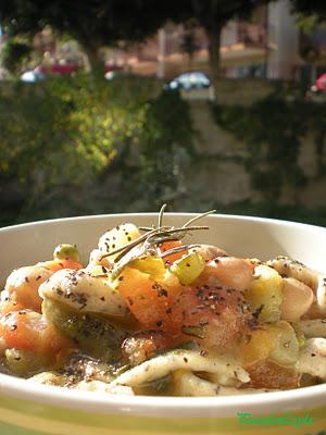 Tagliolini di grano saraceno con Minestrone al Rosmarino