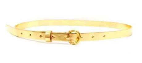 Gold skinny belt